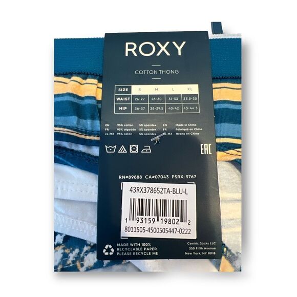 Roxy 3 Pack Cotton Thong Size Large NWT - Picture 3 of 3